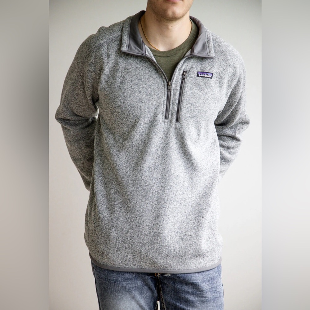 Patagonia Men's Better Sweater Quarter Zip in Grey
